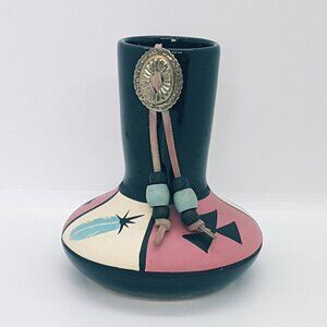 1991 Vintage Signed BETTY SELBY Southwestern / Native American Pottery Vase